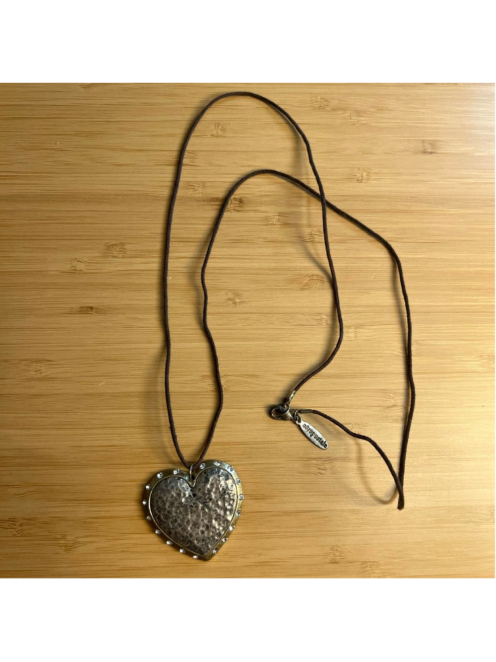 Aeropostale multi-metal heart necklace